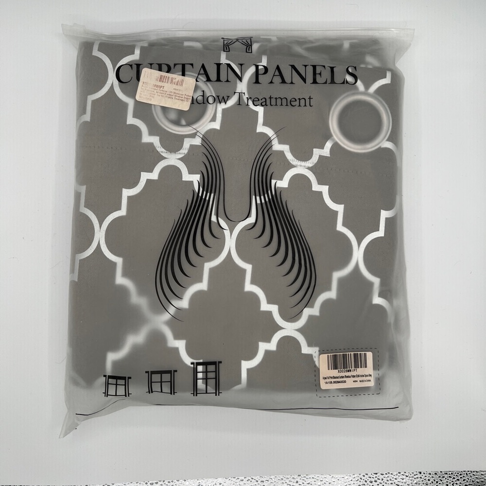 Anjee | Space Grey | Blackout Curtains | 52 x 84 Inch | 2 Panels Sets